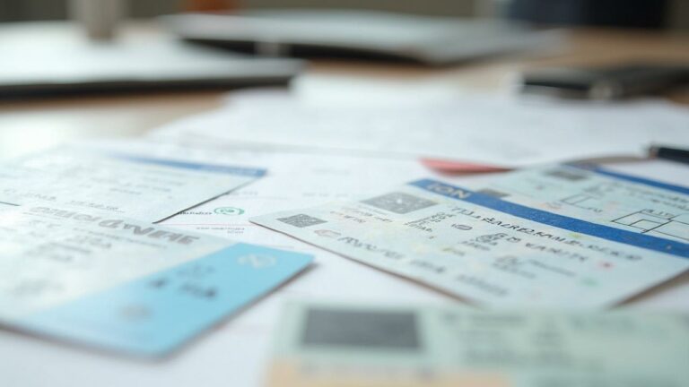 Gros plan sur des documents administratifs et papiers de bureau