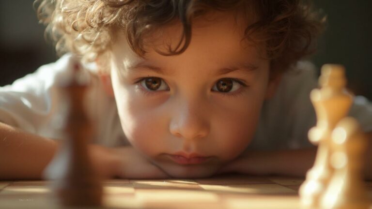 Portrait d'un jeune garçon aux yeux rêveurs et cheveux bouclés