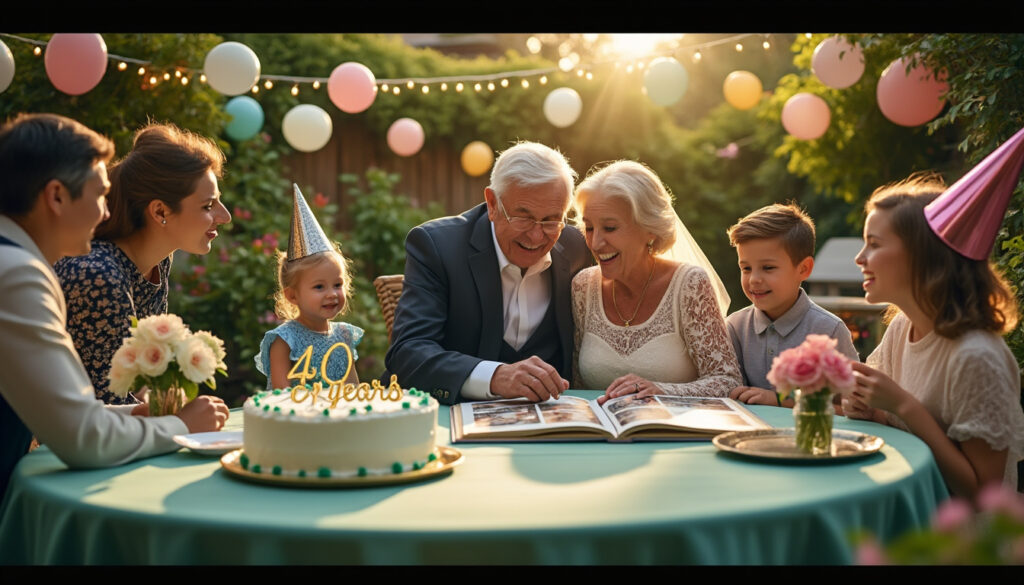 découvrez comment célébrer 40 ans de mariage avec humour et anecdotes originales pour des noces d'émeraude inoubliables. inspirez-vous de conseils et d'idées pour marquer cette étape avec le sourire !