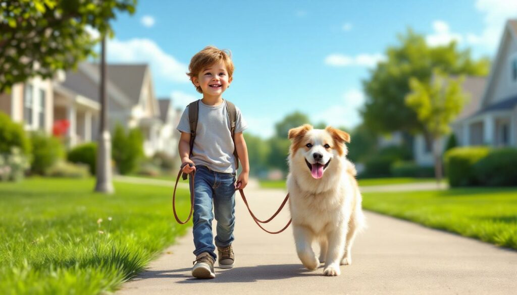 découvrez à quel âge un enfant est généralement capable de promener son chien en toute sécurité et les conseils pour assurer leur bien-être pendant la promenade.